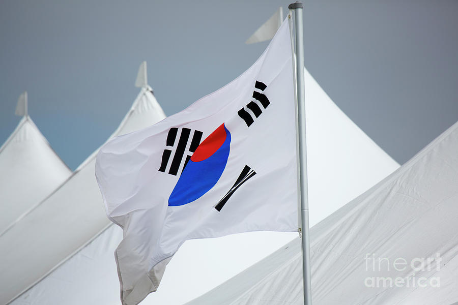 South Korea Flag Americas Cup Photograph by Chuck Kuhn