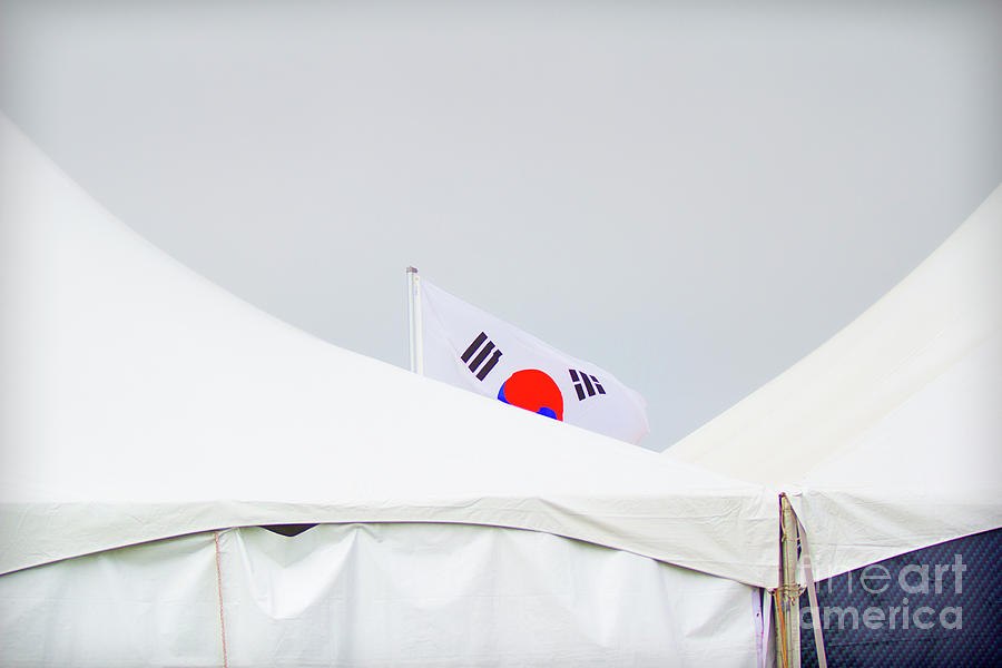 South Korea Tent Flag  Photograph by Chuck Kuhn