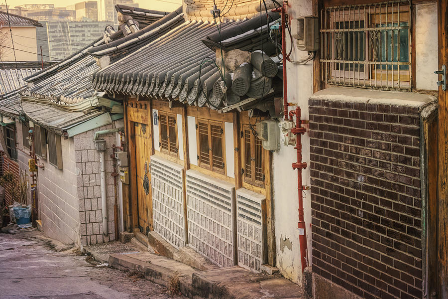South Korean Hanok Street Photograph by Joan Carroll