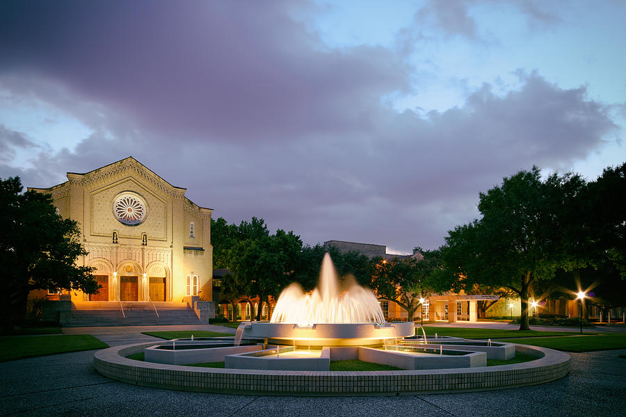 South Main Baptist Church at Twilight - Midtown Houston Texas Photograph by Silvio Ligutti