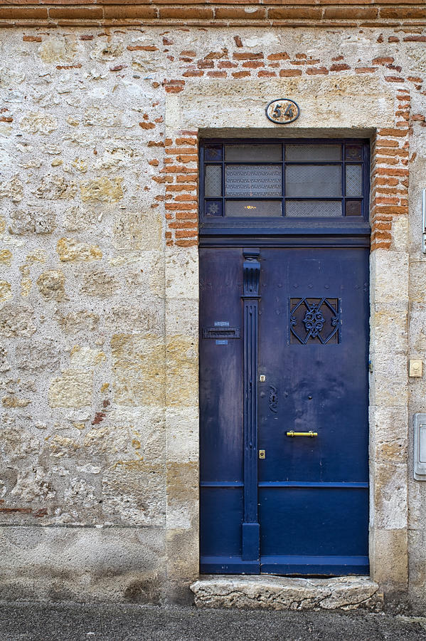 South Of France Dark Blue Door Photograph