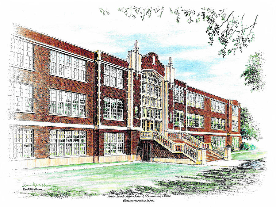 high school building drawing