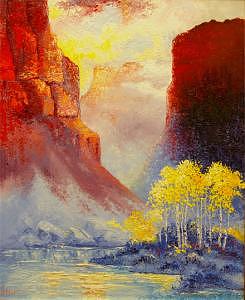 Little Big Horns Painting - South Pass At The Little Big Horns by Gordon Sage Little Big Horns Painting - South Pass At The Little Big Horns by Gordon Sage