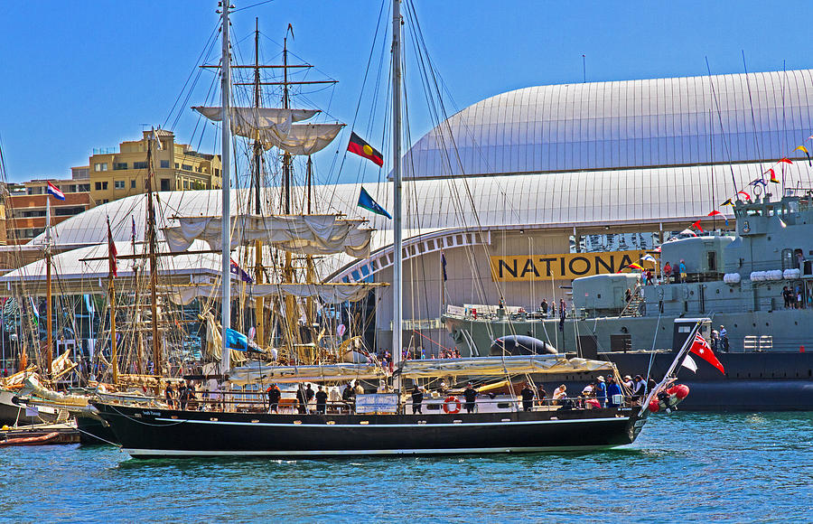 Tall Ship Photograph - South Passage Arrives In Darling Harbour by Miroslava Jurcik