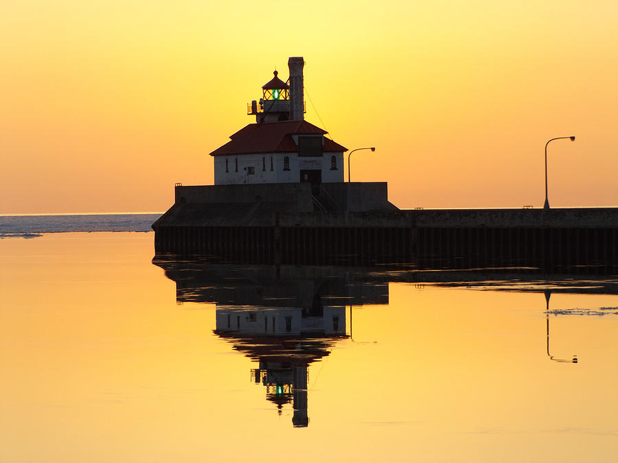 Lighthouse Photograph - South Pier Mirror by Alison Gimpel