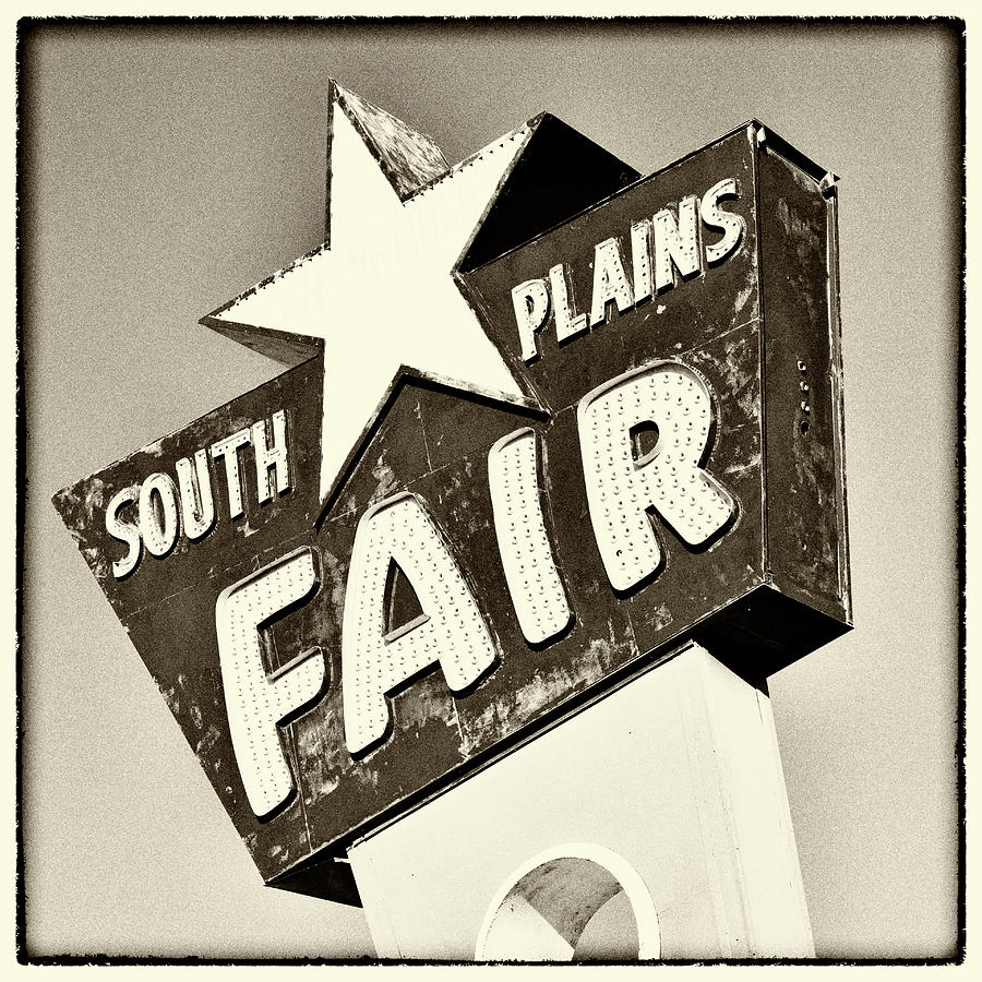 South Plains Fair - sepia Photograph by Stephen Stookey
