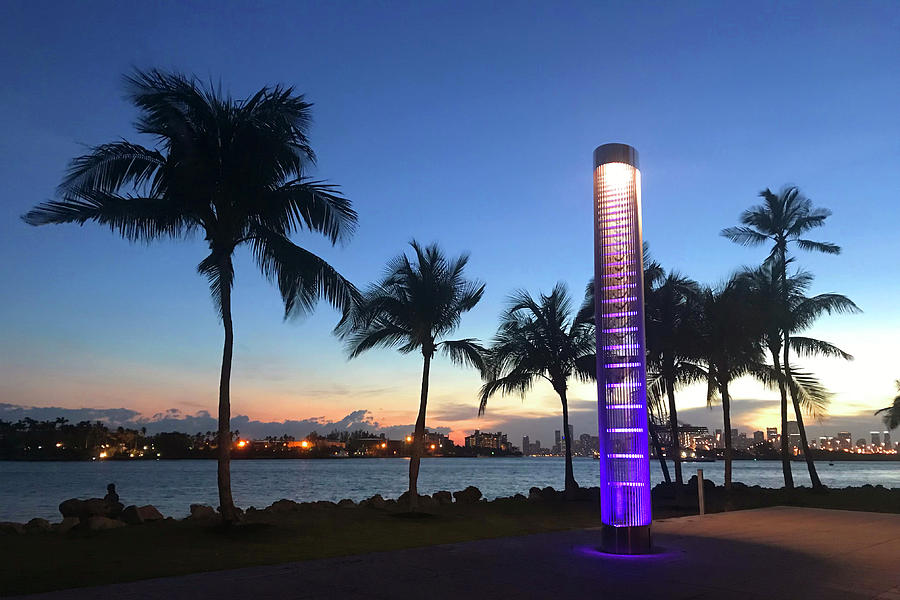 South Pointe Park Lights Photograph by Art Block Collections