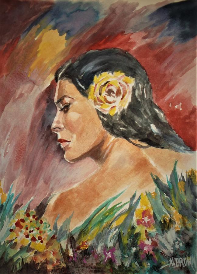 South Sea Island Woman Painting by Al Brown