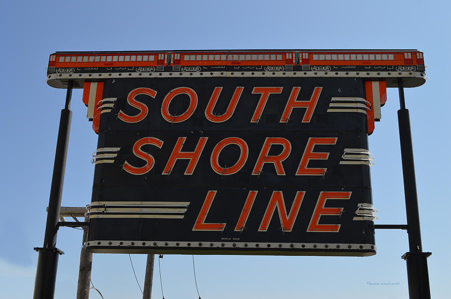 South Shore Line Signage Digital Art Photograph by Thomas Woolworth