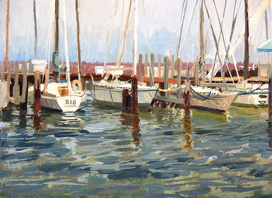 Pier Painting - South Shore Yacht Club No.10 by Anthony Sell Pier Painting - South Shore Yacht Club No.10 by Anthony Sell