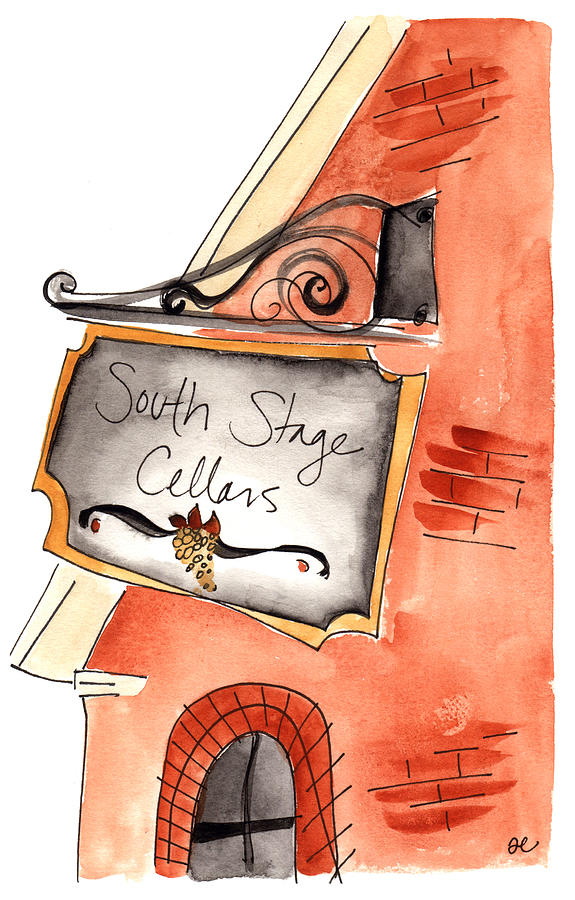 South Stage Cellars Painting by Anna Elkins