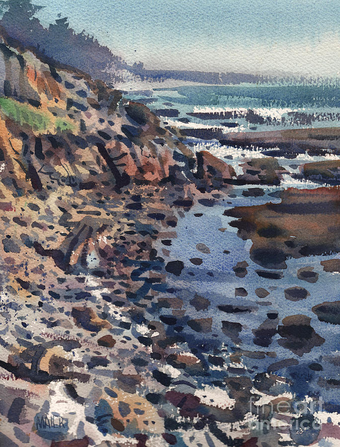 South to Pigeon Point Painting by Donald Maier