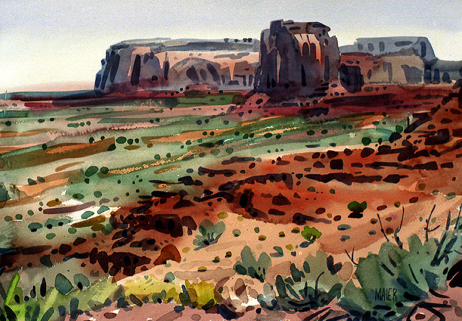 Monument Valley Painting - South Vista by Donald Maier