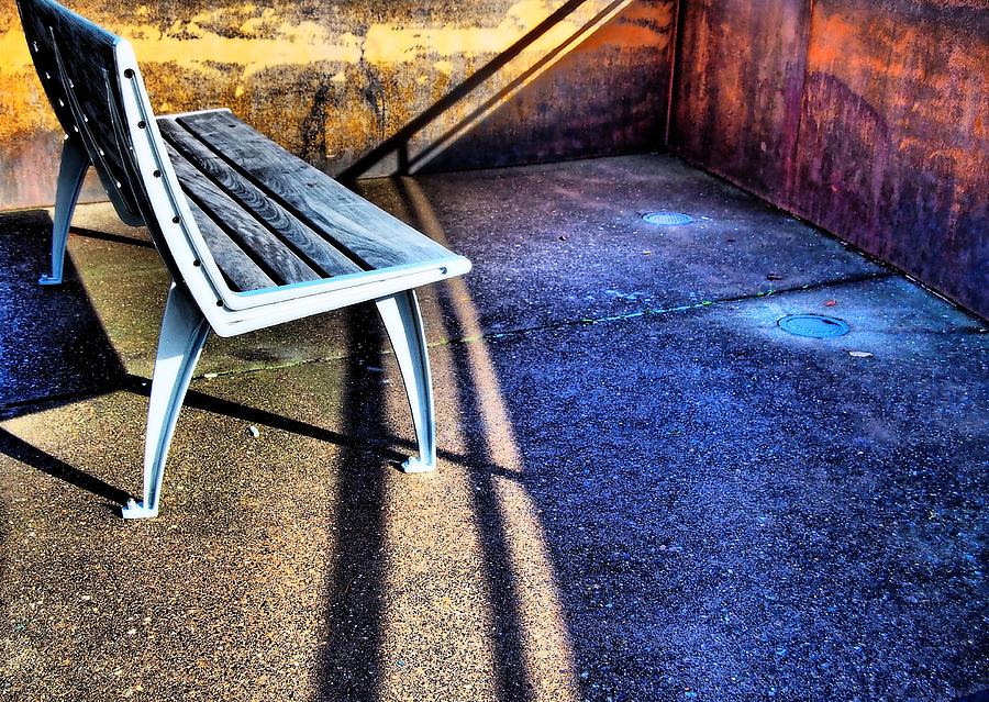 Portland Photograph - South Waterfront Bench by Kevin Felts