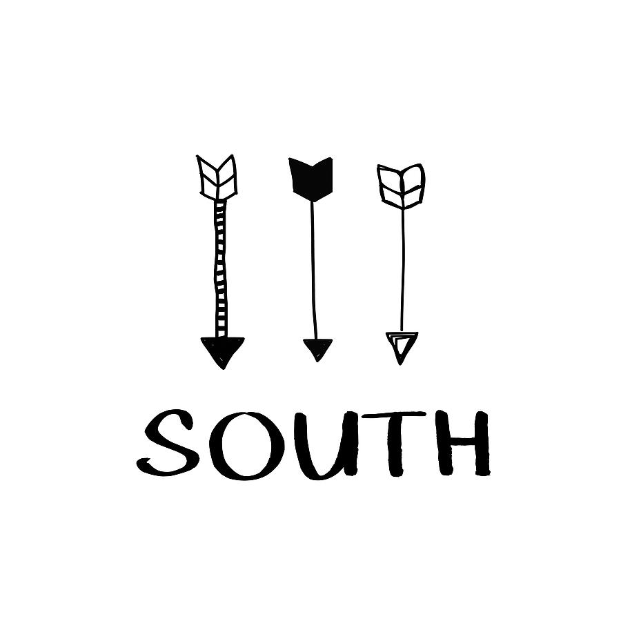 South With Arrows- Art by Linda Woods Digital Art by Linda Woods