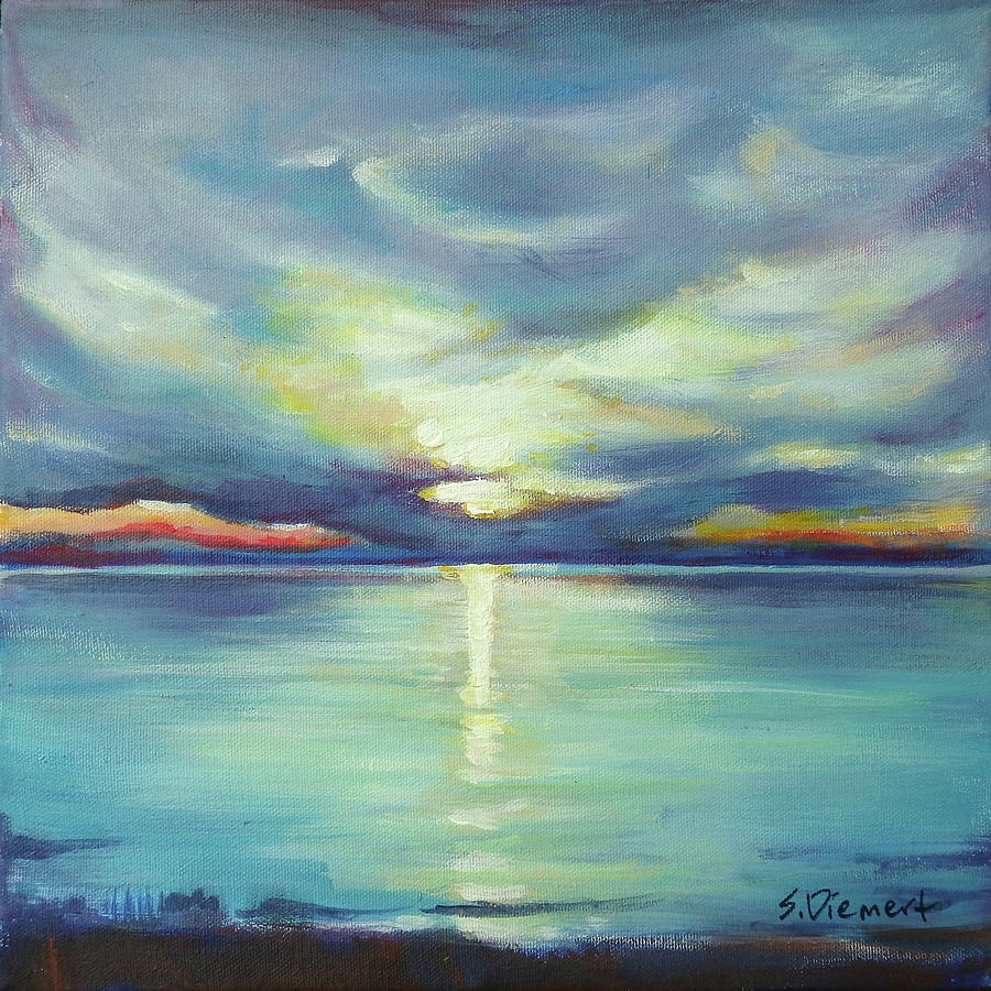A Southampton Sunset - 006 of Celebrate Canada 150  Painting by Sheila Diemert
