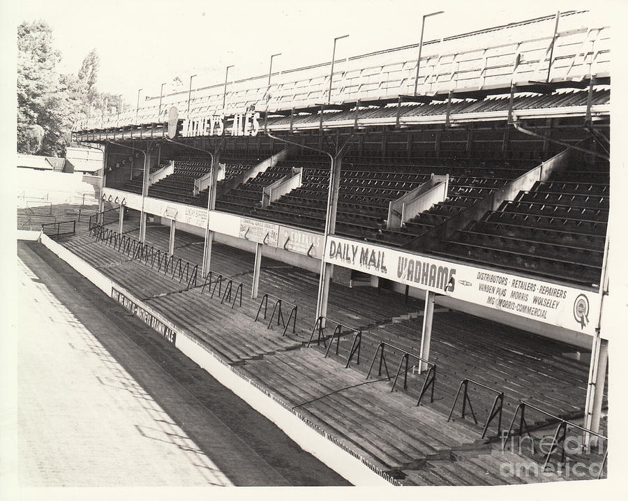 Southampton - The Dell - East Stand 1 - BW - Leitch - 1960s Photograph by Legendary Football Grounds