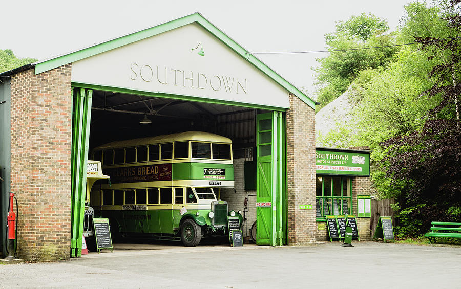 Vintage Photograph - Southdown Bus by Angela Aird