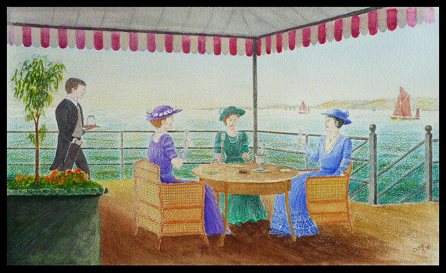 Southend Pier Painting - Southend Pier 1905 by David Godbolt