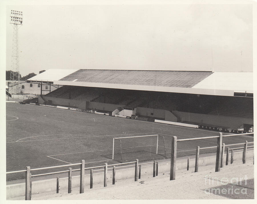 Southend United - Roots Hall - East Stand 1 - BW - 1960s Photograph by Legendary Football Grounds