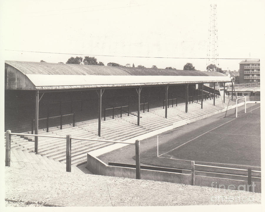 Southend United - Roots Hall - North Stand 1 - BW - 1960s Photograph by Legendary Football Grounds