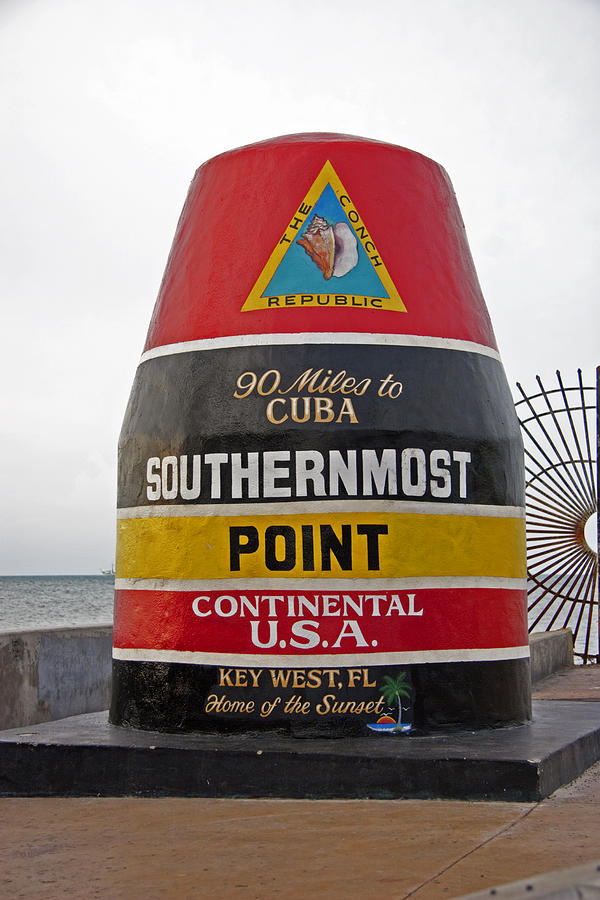 Southermost Point Of U. S. A. Buoy Marker Photograph