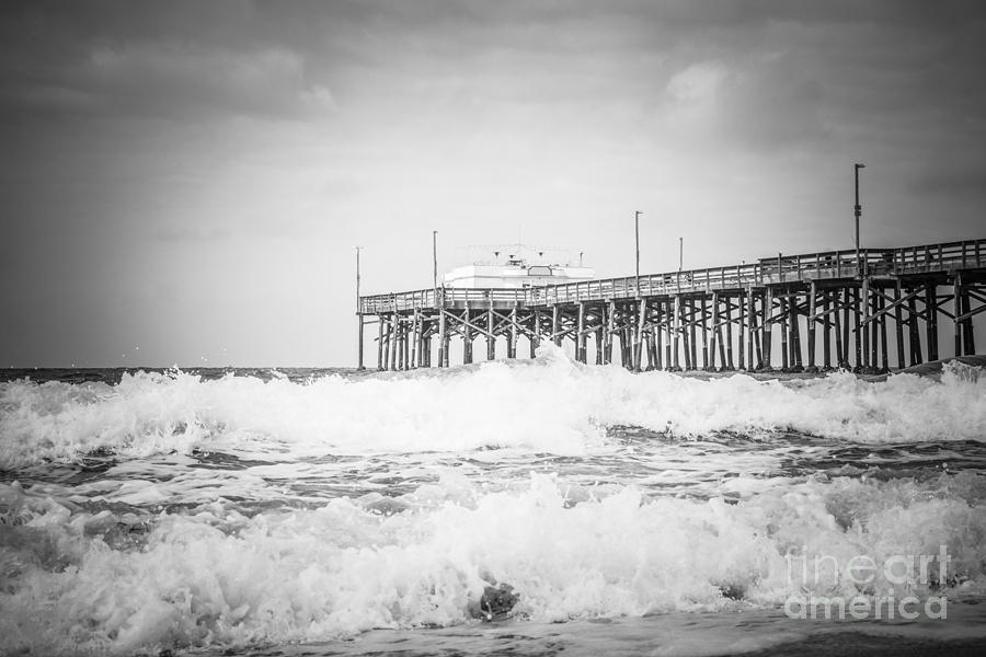 Southern California Pier Black And White Picture Photograph