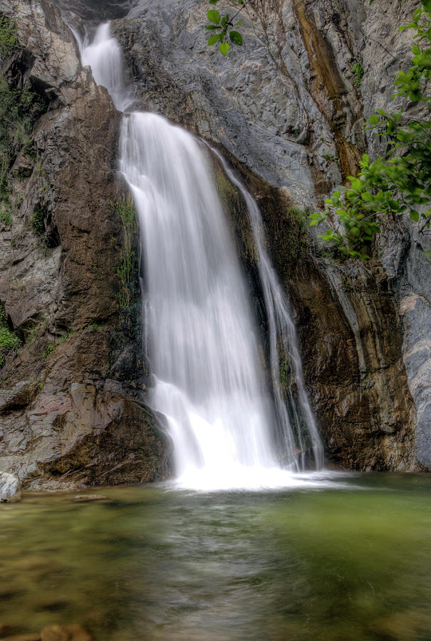 Tree Photograph - Southern California Waterfall by Eddie Yerkish