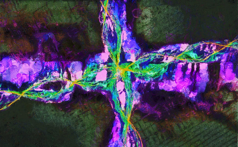 Abstract Visuals - Southern Cross Digital Art by Charmaine Zoe