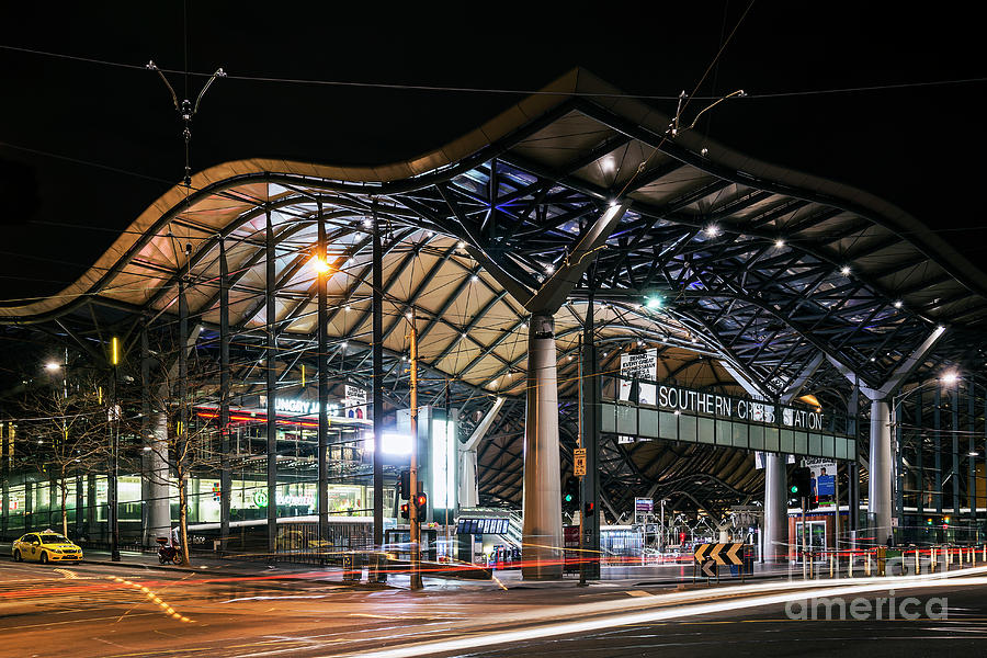 Southern Cross Railway Station In Central Melbourne Australia At Photograph by JM Travel Photography