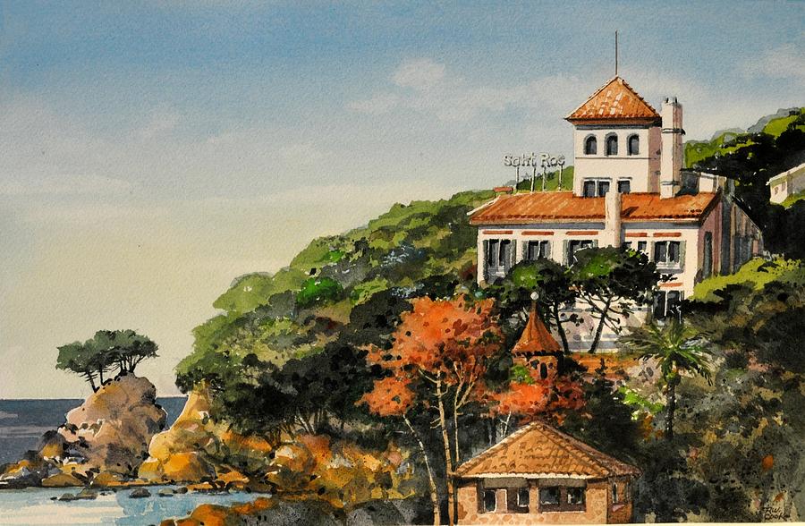 Southern Hills of Calella Painting by Robert W Cook 