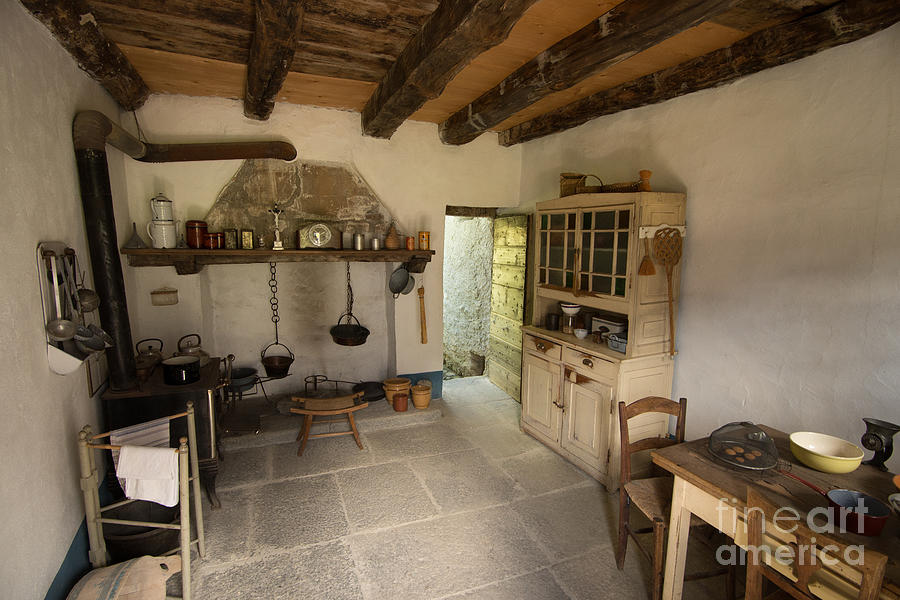 A Historic Italian Farm Kitchen in Southern Switzerland Photograph by Gary Whitton