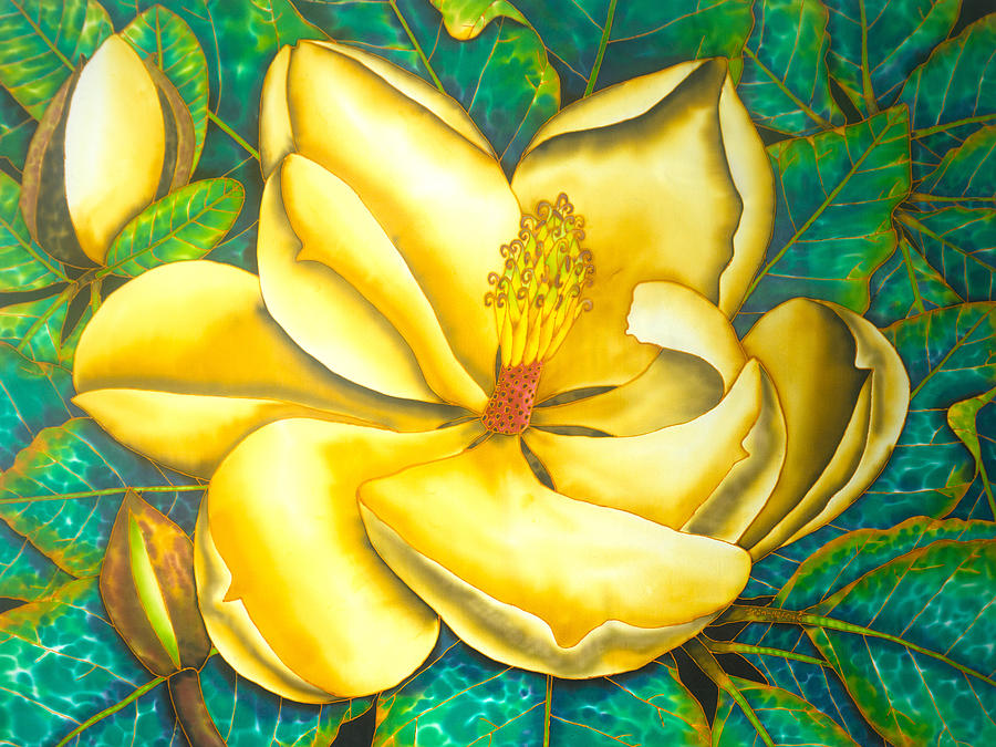 Southern Magnolia Painting by Daniel Jean-Baptiste