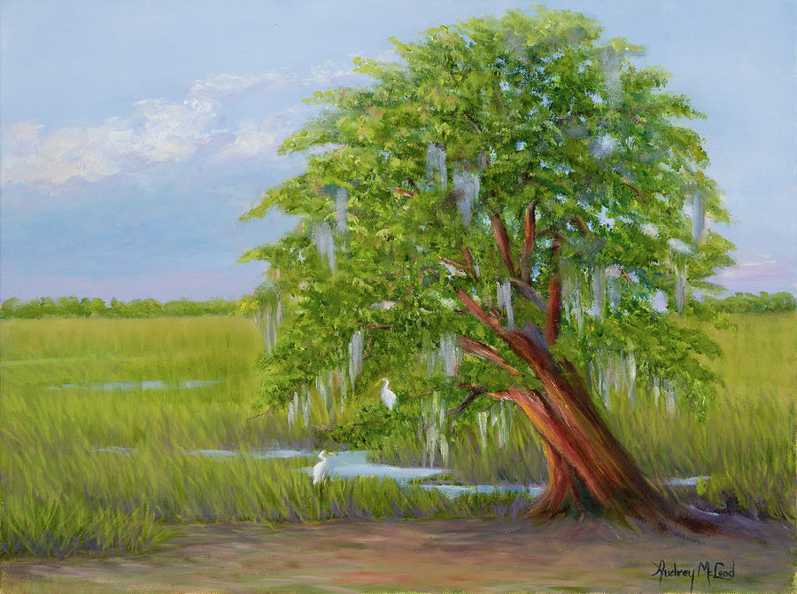 Southern Live Oak Painting by Audrey McLeod