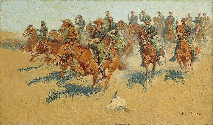 Horse Painting - Southern Plains by Frederic Remington