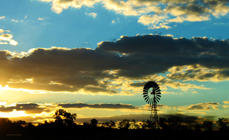 Southern Queensland Windmill Photograph by Susan Vineyard