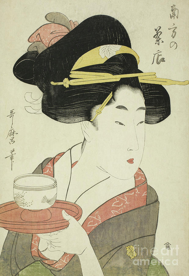 Tea Painting - Southern Teahouse by Kitagawa Utamaro