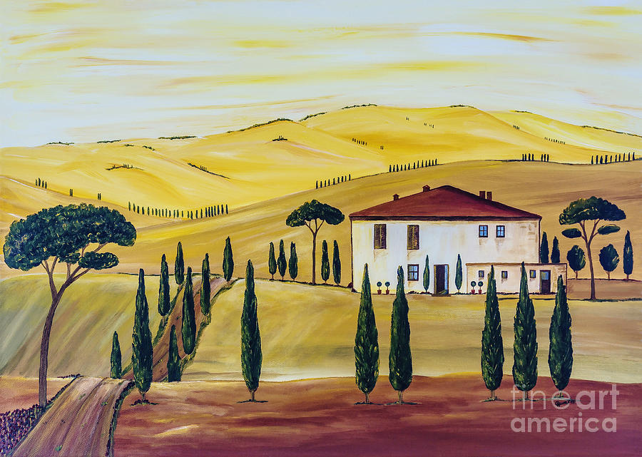 Tree Painting - Southern Tuscany by Christine Huwer