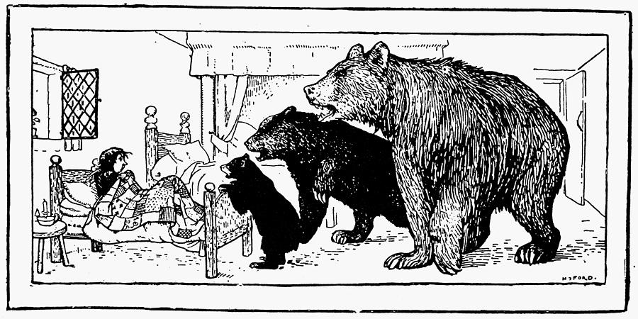 Bear Photograph - Southey: Three Bears, 1892 by Granger
