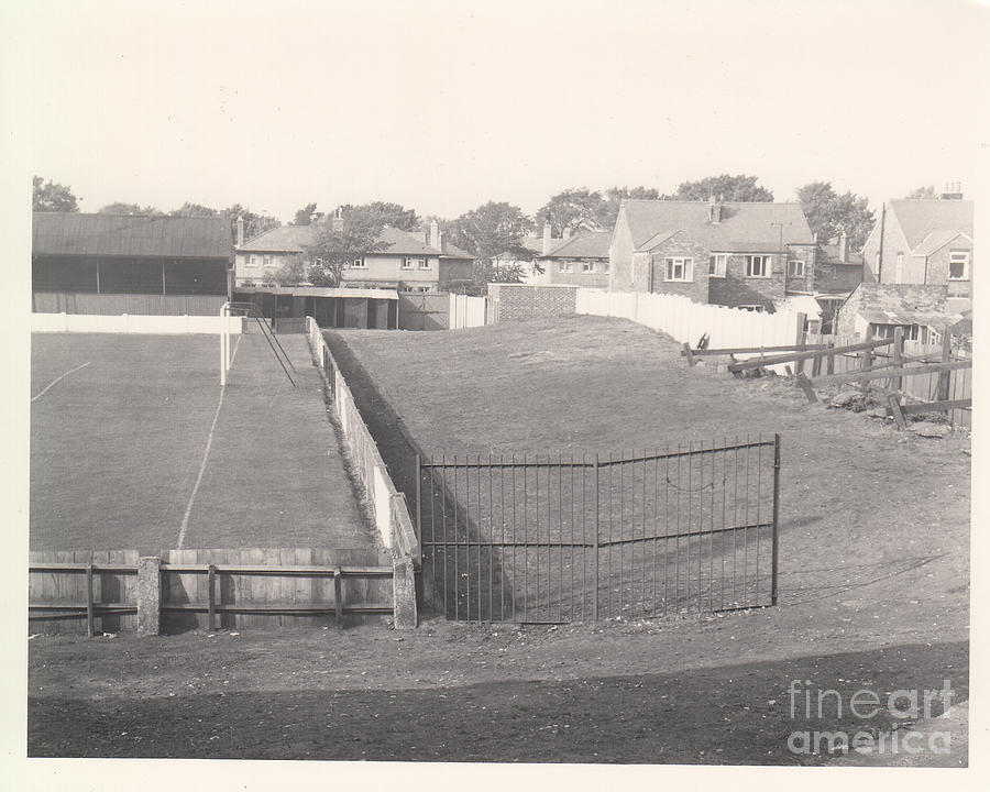 Southport FC - Haig Avenue - Blowick End 1 - BW - Early 60s Photograph by Legendary Football Grounds
