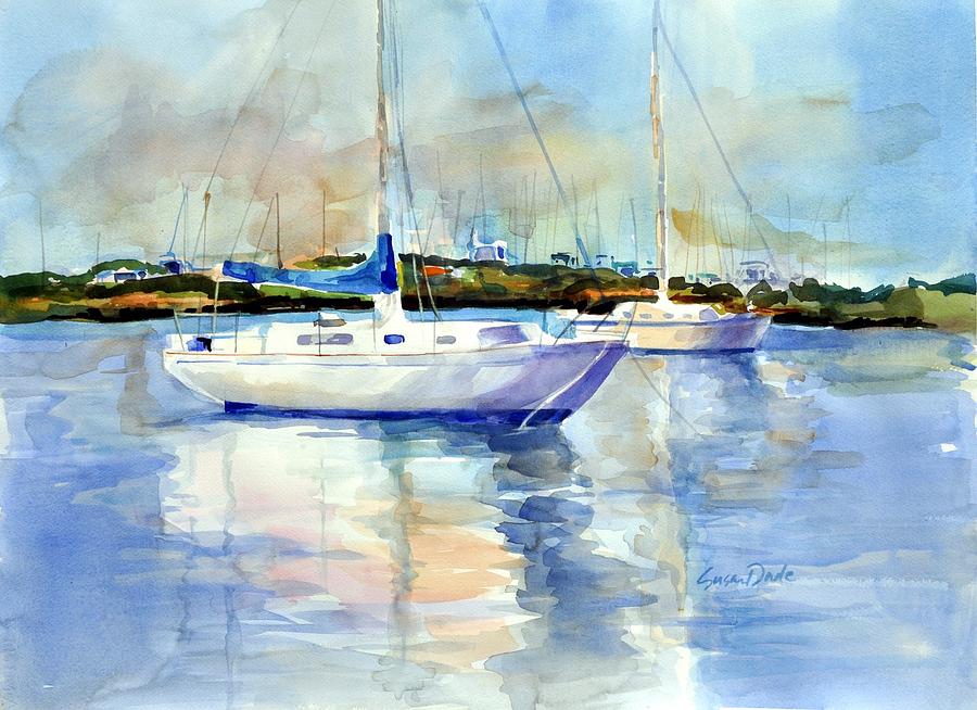 Boat Painting - Southport landing by Susan Dade