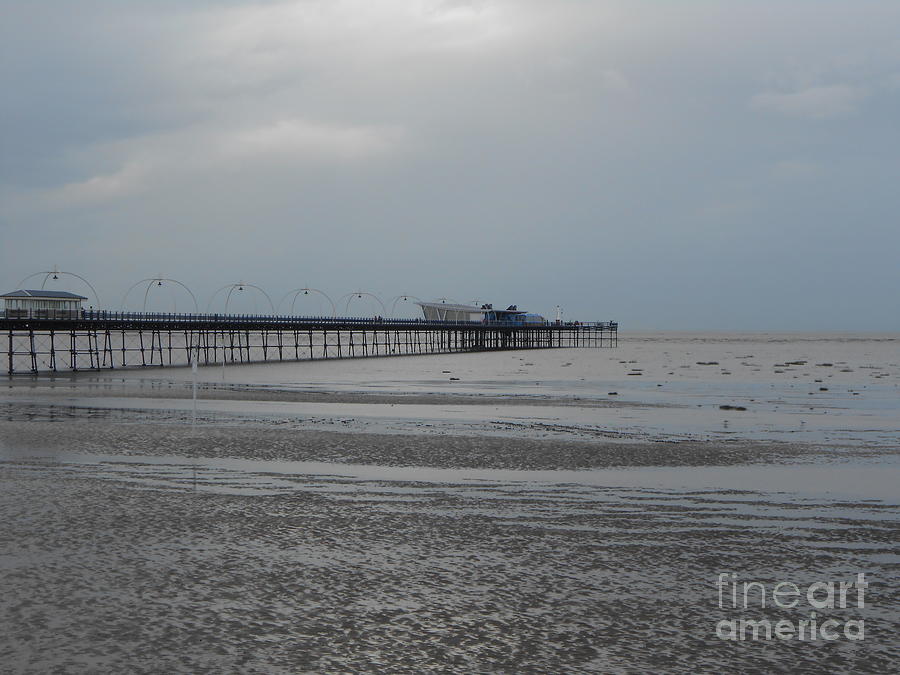 Southport Pier Beach View Photograph by Joan-Violet Stretch