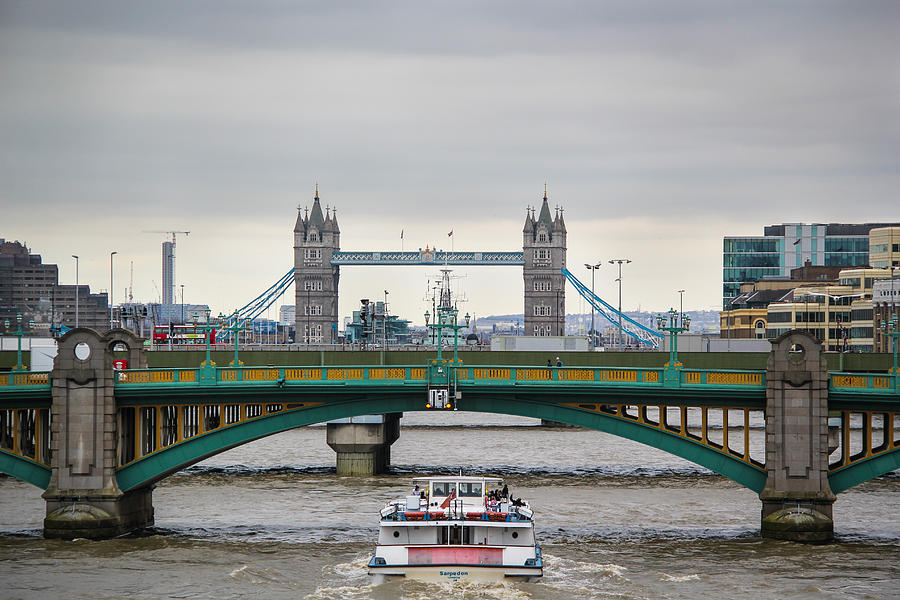 Southwark Bridge and The Tower Bridge Photograph by Sam Garcia - Pixels