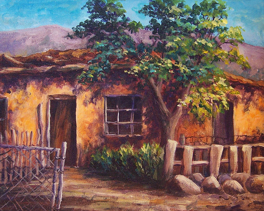 Southwest Adobe Painting by Candy Mayer