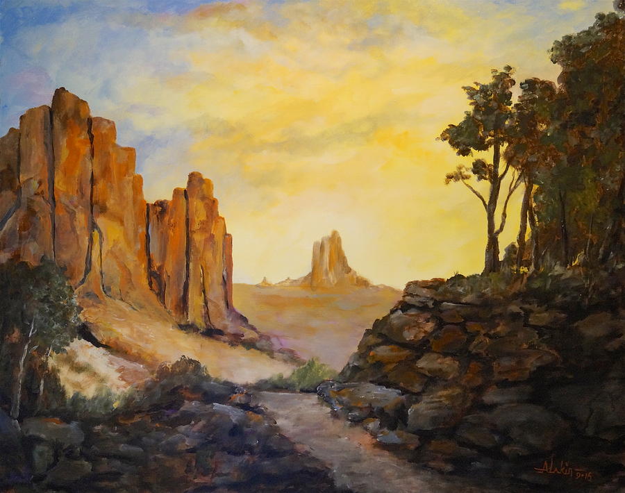 Southwest Painting by Alan Lakin