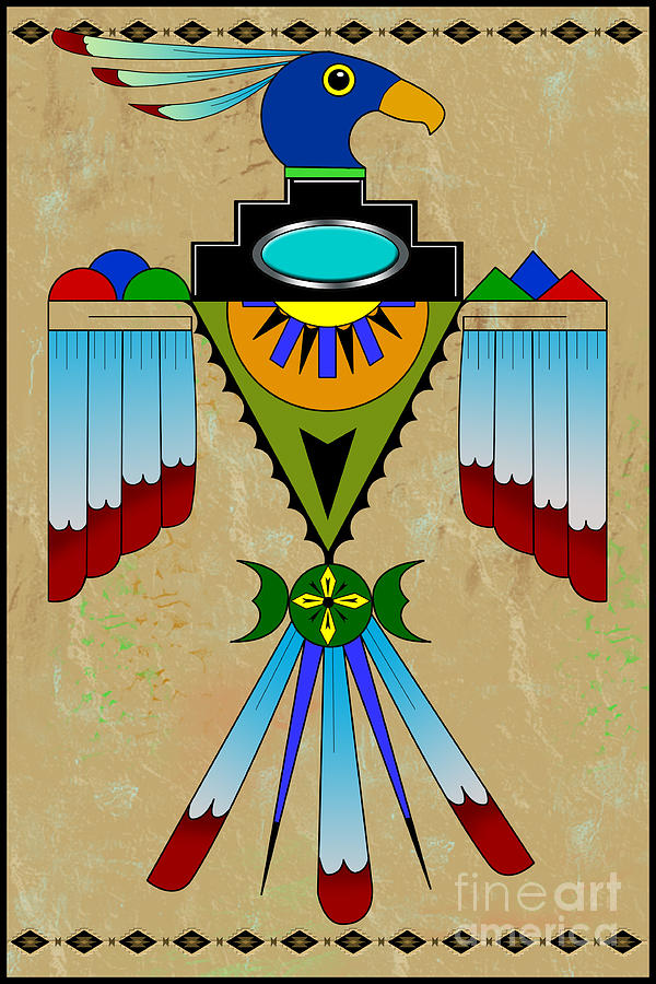 Santa Fe Digital Art - Southwest Bird Symbol by Tim Hightower