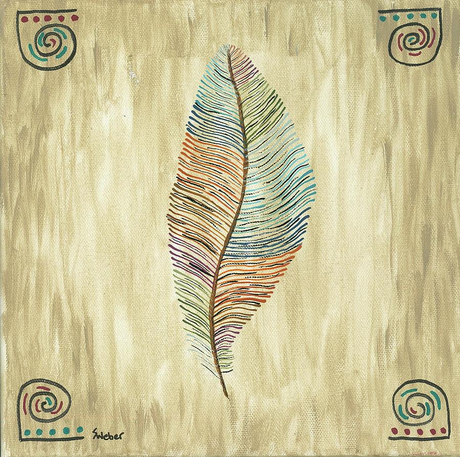 Southwest Feather Painting by Susie WEBER