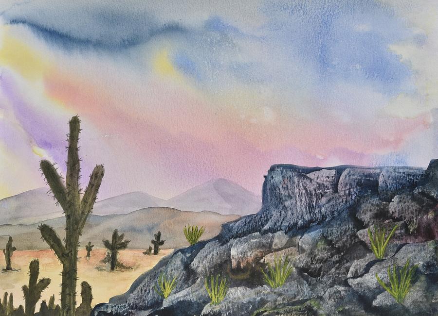 Southwest Landscape I Painting by Linda Brody