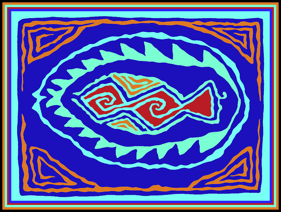 Southwest Pescado Digital Art by Vagabond Folk Art - Virginia Vivier