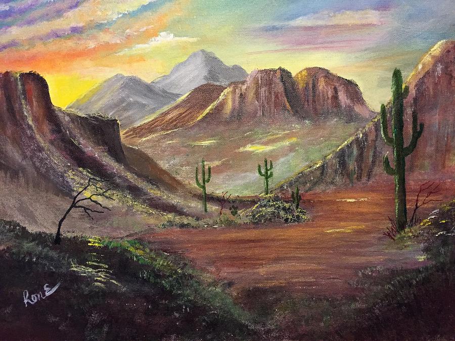 Southwest Sunset Painting by Ronnie Egerton